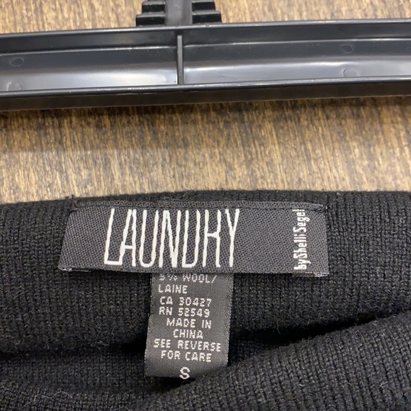 NWT Vtg Laundry Black Silk Cashmere Knit Strapless Dress (SD2) - Picture 6 of 6